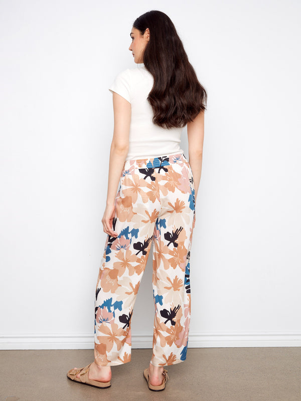 Pantalon imprimé à jambe large - Floralis