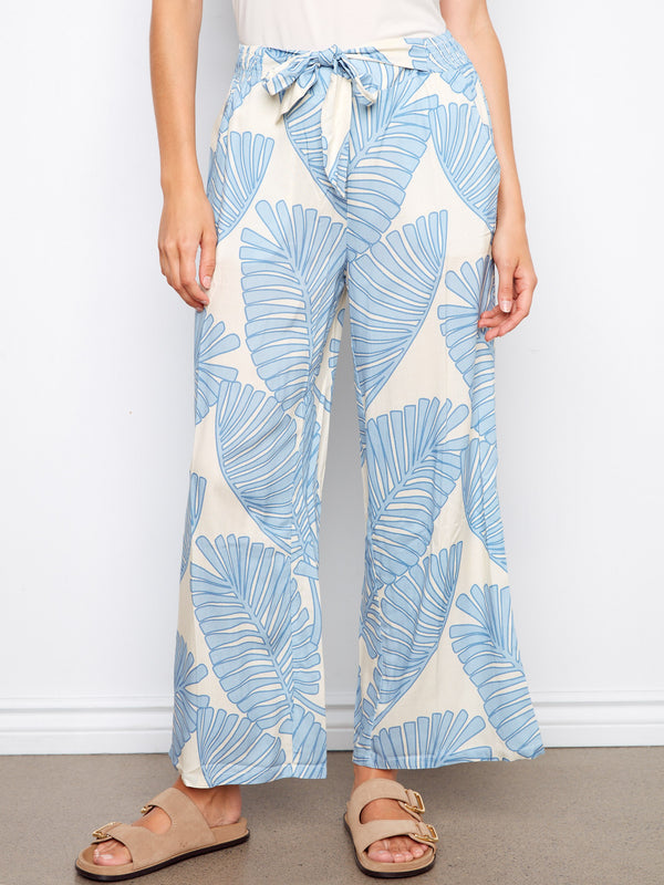 Pantalon imprimé à jambe large - Luxuriante