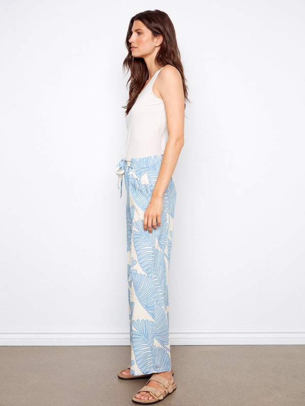 Pantalon imprimé à jambe large - Luxuriante