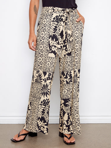 These patterned wide-leg trousers are perfect for casual outings or lounging in style. By Charlie B.