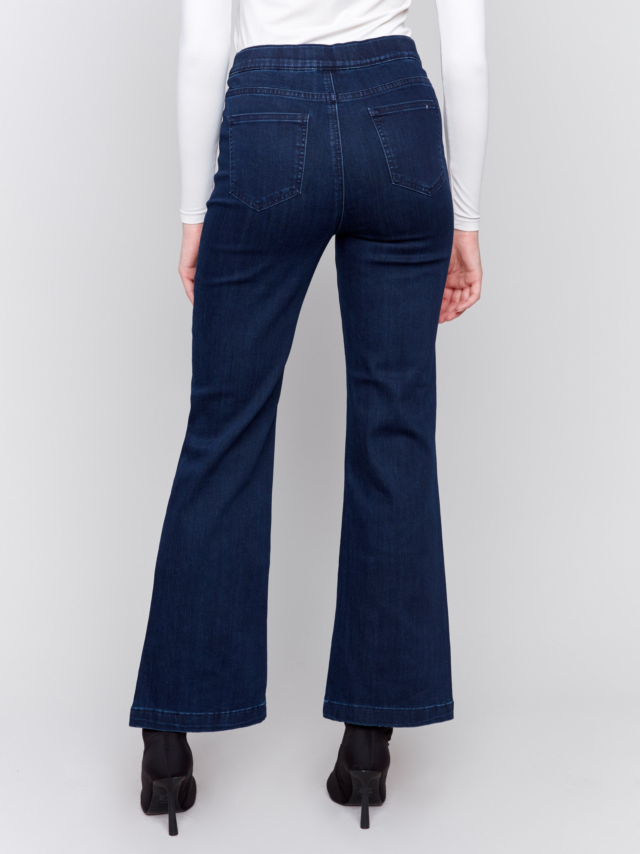 Charlie B Cabernet Flare Patch Pocket Jean