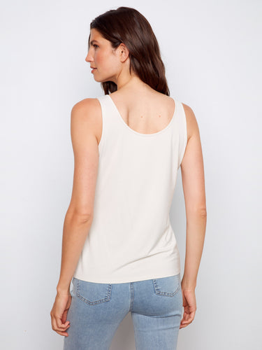 Stay comfortable and stylish with the reversible feature of this top, providing multiple outfit options. By Charlie B.