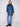 Navy quilted jacket with rib knit detailing and faux leather accents, adding a stylish touch to your wardrobe by Charlie B.