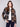 Plaid jacket featuring a classic shirt collar in cacao tones with button front by Charlie B.