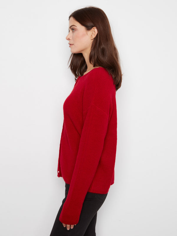 Reversible Sweater Cardigan - Equestrian