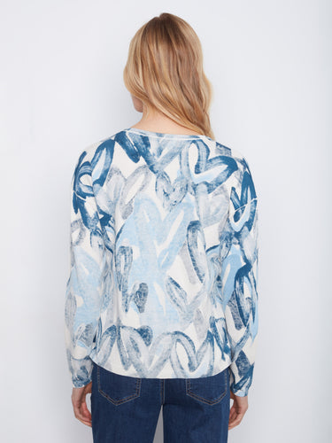 The unique pattern adds flair to this comfortable and chic cotton blend top. Perfect for any season! By Charlie B.