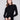 Black ribbed knit sweater featuring a stylish mock neck design by Charlie B.