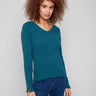 Stylish evergreen sweater featuring a slim fit design, perfect for layering or wearing alone by Charlie B.