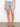 Blue striped denim shorts with regular rise, offering a comfortable fit for any occasion by Charlie B.