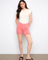 These shorts feature a regular rise, offering a comfortable and flattering fit. Made with quality materials by Charlie B.