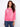 Stylish pink sweater made of 100% cotton with a rounded hem feature by Charlie B.