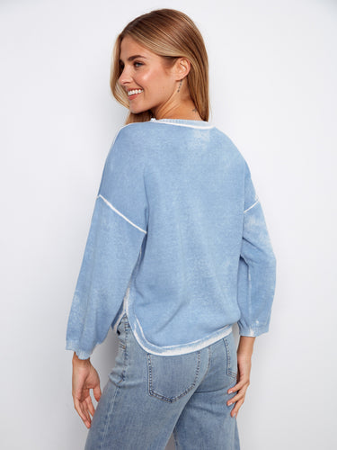 Made from premium 100% cotton, this blue top provides breathability and comfort. The relaxed fit is ideal for everyday wear by Charlie B.