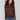 Mocha satin knit top with ribbed cuffs and neckline, highlighting its stylish design by Charlie B.