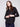 Sophisticated black long-sleeve shirt in fancy chiffon fabric, adding flair to your wardrobe by Charlie B.