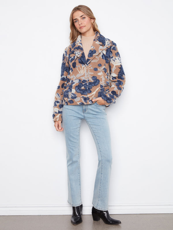 Veste courte en sherpa flocké - Carolina