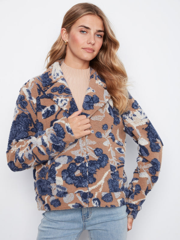 Veste courte en sherpa flocké - Carolina