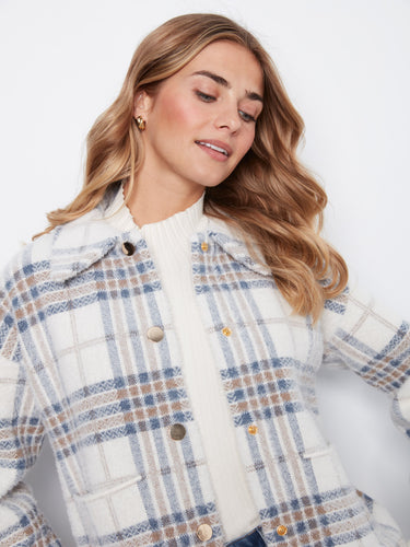 Relaxed fit plaid jacket designed for comfort and style, ideal for casual outings by Charlie B.