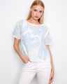 White crochet sweater with a leaves pattern, featuring a relaxed fit for comfort by Charlie B.