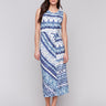 Midi length cotton dress with faux knot detail by Charlie B.
