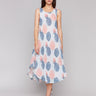 Flowy silhouette rayon dress with floral pattern by Charlie B.