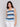 Blue striped crochet top with a round neckline by Charlie B.