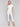 White slim cropped pants with a five-pocket design by Charlie B.