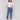 Medium blue jeans with rose detailing and stretch denim fabric by Charlie B.