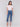 Medium blue jeans with rose detailing and stretch denim fabric by Charlie B.