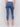 Stretch denim fabric in medium blue with floral side details by Charlie B.