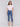 Regular rise cropped jeans with unique side flower accents by Charlie B.