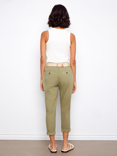 Experience comfort with regular rise and practical slash pockets in these chic trousers by Charlie B.