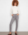 Smoke grey jeans with a cropped length, featuring a 5-pocket design and crafted from stretch denim by Charlie B.