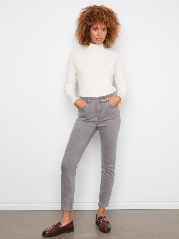 Jean à jambe étroite - Gris Fumé