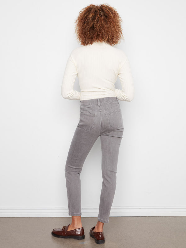 Jean à jambe étroite - Gris Fumé