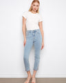 These jeans feature a slim fit, enhancing the silhouette with a modern touch. Perfect for versatile styling by Charlie B.