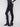 Stretch denim charcoal jeans with elegant velvet bow trim along the side seams by Charlie B.