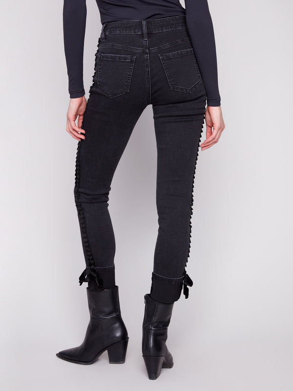 Charcoal jeans with regular rise offer both comfort and style, ideal for any occasion by Charlie B.