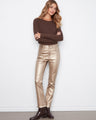 Chic gold pants with a slim leg design, perfect for a stylish look. Crafted in stretch twill fabric for comfort by Charlie B.