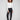 Black pants with a slim fit and ankle-length cut in stretch twill fabric by Charlie B.