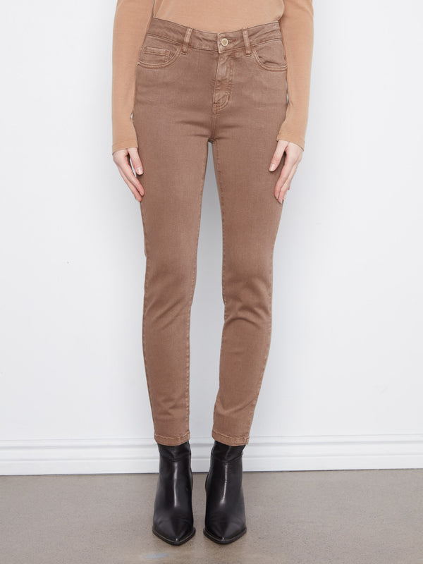 Pantalon en sergé à jambe étroite - Truffe