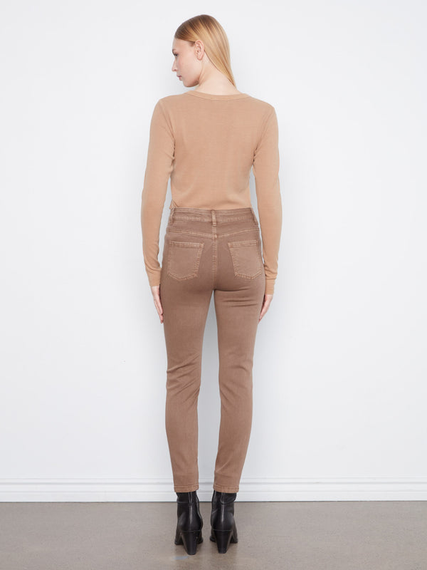 Pantalon en sergé à jambe étroite - Truffe