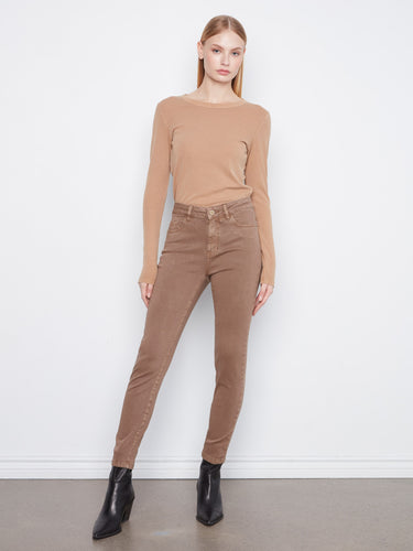 Made from stretch twill fabric, these pants offer comfort and flexibility throughout the day by Charlie B.