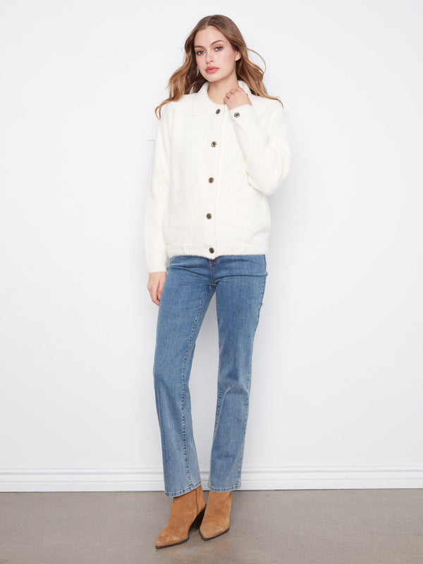 Soft Knit Jacket - Ecru