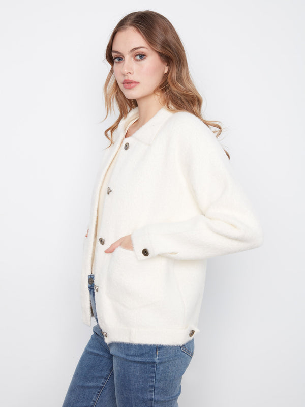 Soft Knit Jacket - Ecru