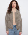 This cozy jacket features a classic shirt collar, adding a touch of timeless style to your wardrobe. By Charlie B.