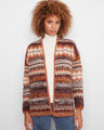 Stylish cardigan with a unique open front design, showcasing vibrant patterns for a chic look. By Charlie B.