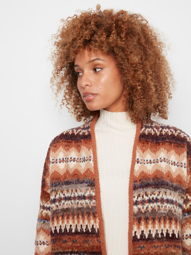 Functional yet fashionable cardigan featuring side seam pockets to enhance practicality without compromising style. By Charlie B.