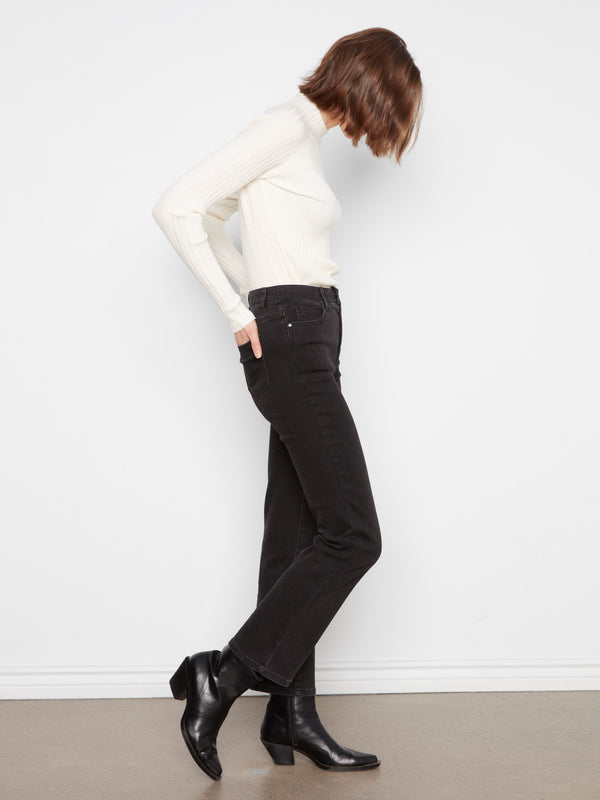 Straight Leg Jeans - Charcoal