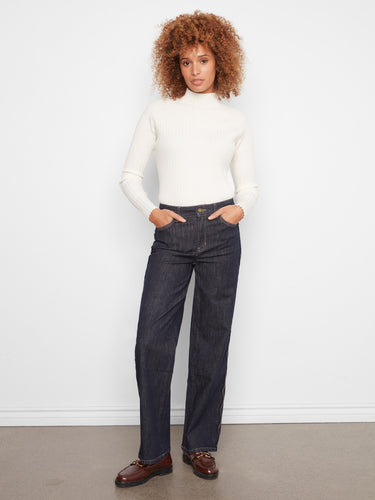 These jeans feature a straight leg design, perfect for any casual outing. Crafted with attention to detail by Charlie B.