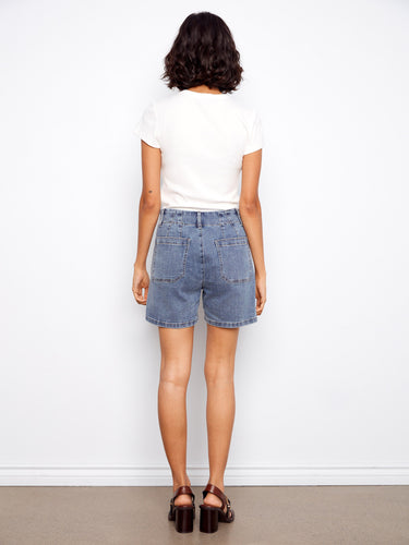 Featuring a regular rise, these denim shorts enhance your silhouette with their flattering fit and classic design by Charlie B.